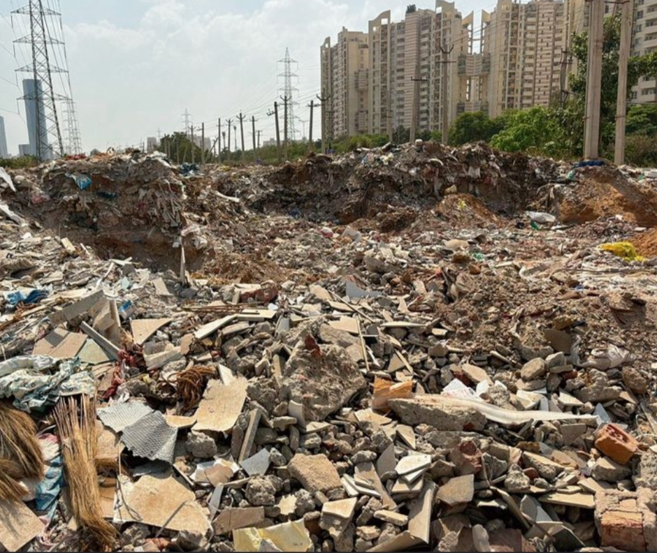 Construction waste management work in Gurugram